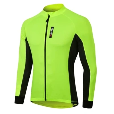 Abbildung von MEETWEE Herren Radtrikot, Langarm Fahrradtrikot Reißverschluss Fahrradbekleidung Radshirt Fahrradshirts für Männer, Atmungsaktive Cycling Jersey Schnell Trocknen Radsport Bekleidung