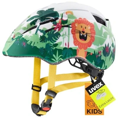 Abbildung von uvex Kid 2 cc Leichter Kinder Helm für individuelle Größenanpassung erweiterbar mit LED Licht Safari matt 46 52 cm