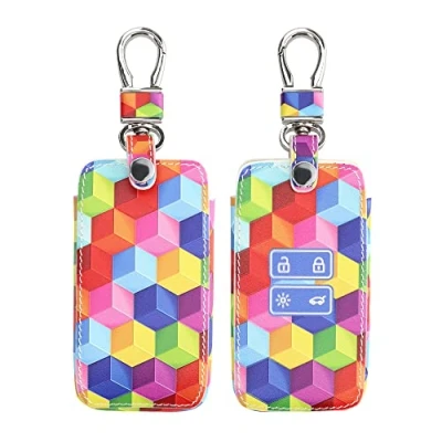 Abbildung von kwmobile Autoschlüssel Hülle kompatibel mit Renault 4 Tasten Smartkey (nur Keyless Go) Kunstleder Schutzhülle Schlüsselhülle Cover