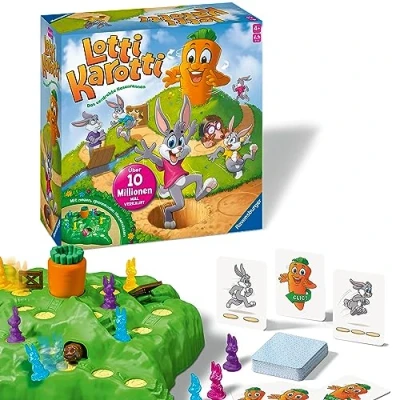 Abbildung von Ravensburger Kinderspiele 22343 Lotti Karotti Wettlaufspiel für 2 bis 4 Spieler ab Jahren