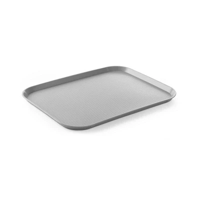 Abbildung von HENDI Serviertablett 35 x 45 2 cm eckig PP Plastik stapelbar grau, Gastro Tablett kaufen