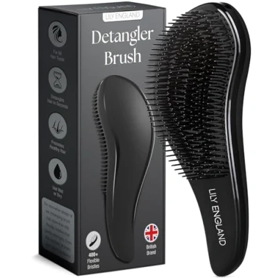 Abbildung von Detangle Hair Brush for Curly Hair, Straight, Dry &amp; Wet Detangling Thick Fine Kids, Women, Toddlers Vegan Detangler by Lily England
