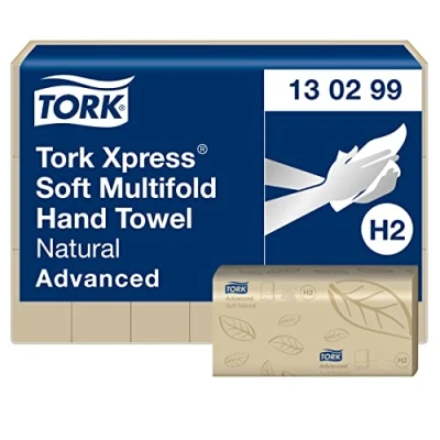 Abbildung von Tork Xpress Soft Multifold Hand Towels Natural H2, Advanced Quality, Tear Resistant, 2 Ply, 21 x 180 Sheets, 130299
