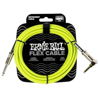 Abbildung von Ernie Ball Flex Instrumentenkabel gerade/gewinkelt 3,05 m (10 ft) Grün