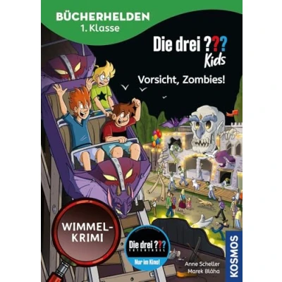 Abbildung von Die drei ??? Kids, Bücherhelden 1. Klasse, Vorsicht, Zombies!: Wimmel Krimi Leicht lesen lernen ab 6 Jahren mit tollen Wimmelseiten ermittle gemeinsam Justus, Peter und Bob löse den Fall