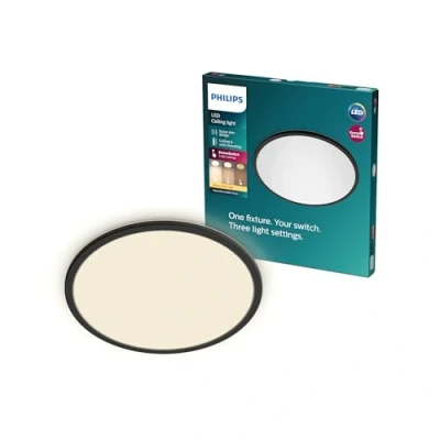 Abbildung von Philips 3 in 1 LED Leuchte SceneSwitch CL550 3600lm 2700K, Dimmen ohne Dimmer, Schwarz