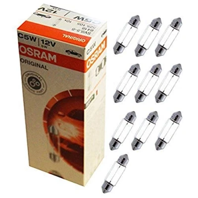 Abbildung von Osram 6418.TP ORIGINAL Innenbeleuchtung C5W, 6418, 12V, 10erFaltschachtel, Silber