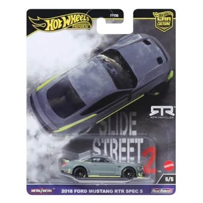 Abbildung von Hot Wheels Premium Ford Mustang RTR, Car Culture Circuit Legends Fahrzeuge für Kinder ab 3 Jahren und Erwachsene Fans Sammler, Kollektion von im Maßstab 1:64, HKC85