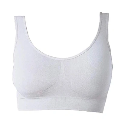 Abbildung von UnsichtBra Bustier Damen BH ohne Buegel Wohlfühl Bustiers Top Bügelloser Soft Bra Schlaf Still Sport Bralette in vielen Farben (wellbra_sngl)(XXL, Weiß)
