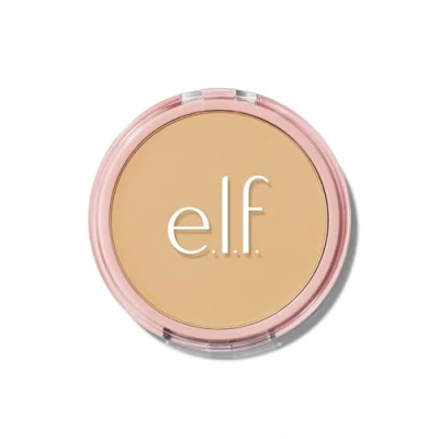 Abbildung von e.l.f. Halo Glow Powder Filter, Gepresster Finishing Puder, Aufbaubare Deckkraft, Verfeinert das Porenbild, Mit Velours Puderquaste und Spiegel, Vegan &amp; Tierversuchsfrei, Light Warm
