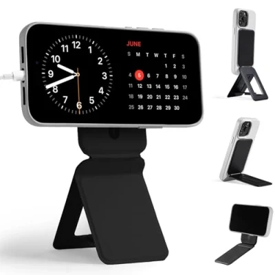 Abbildung von MOFT Stativ für iPhone 16/15/14/13/12 Serie, Snap Unsichtbarer Handy Ständer mit 3 Modi Self Vlogging, Browsen, Makrofotografie, Videoanrufe, Tragbarer Leichter Ständer, Seegrün
