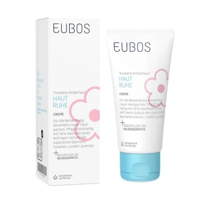 Abbildung von EUBOS HAUT RUHE Creme Beruhigende Pflege für empfindliche, trockene Kinder und Babyhaut Lindert Juckreiz spendet Feuchtigkeit Hautverträglichkeit dermatologisch bestätigt 50ml