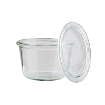 Abbildung von APS 82346 3er Set Weck Glas mit Deckel, Einmachglas, Sturzform, 370 ml, Ø 11 cm, Höhe 7,5 cm