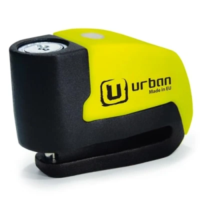 Abbildung von URBAN UR6 Bremsscheibenschloss mit Alarm 120dB ON/Off Warnfunktion, Optionale Aktivierung, Langlebige Batterie, Wasserdicht, Motorradschloss Alarmanlage Diebstahlsicherung Roller Universal ø6mm