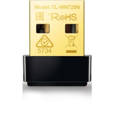 Abbildung von TP Link TL WN725N Nano USB WLAN Stick Adapter (bis zu 150Mbit/s, Größe, Soft AP, geeignet für Windows 10/8.x/7/XP, Mac OS 10.9 10.13) schwarz