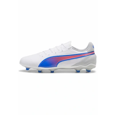 Abbildung von PUMA Unisex King Match FG/AG Soccer Shoe, White Bluemazing Flat Light Gray, 40.5 EU