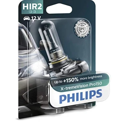 Abbildung von Philips X tremeVision Pro150 HIR2 Scheinwerferlampe +150%, Einzelblister, 561828, Single blister, Halogen Gelb