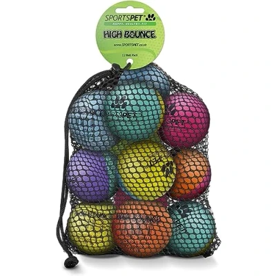 Abbildung von SPORTSPET High Bounce Balls aus natürlichem Kautschuk für Hunde (Ø 60mm) (12er Pack)