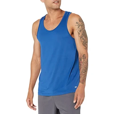 Abbildung von Amazon Essentials Herren Leichtes, Schnelltrocknendes Gym Tanktop Aus Funktionsstretch, Kräftiges Blau, L