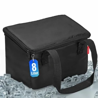 Abbildung von achilles Kühltasche für Beifahrer Organizer Kühleinsatz Rücksitz Box Mülleimer Autositz Tasche Auto Mülleimer, 16x24x20cm (Schwarz)