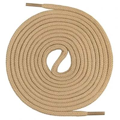 Abbildung von Mount Swiss runde Premium Schnürsenkel aus 100% Baumwolle sehr reißfest Farbe Camel Länge 70cm