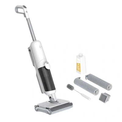 Abbildung von Hoover HW5 kabelloser Nass Trockensauger und Saugwischer für Hartböden mit Hochleistungsmotor, Doppelwalzen System, intelligente Schmutzerkennung, Selbstreinigungsfunktion, 230W [HW500]