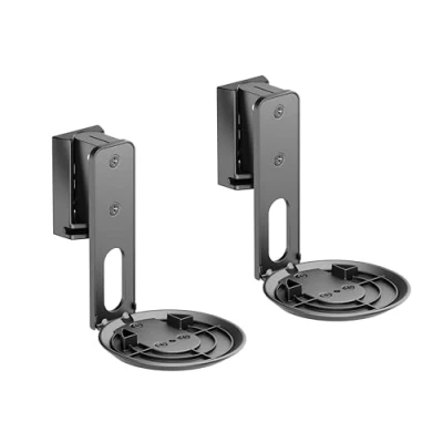 Abbildung von PureMounts Lautsprecher Halterung für Sonos Era 100 2er Set, Wandhalterung mit Kabelmanagement, Schwenkbar +/ 45, Neigbar 0/ 18, 3Kg Tragkraft, schwarz