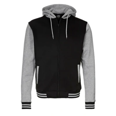Abbildung von Urban Classics 2TONE ZIP Hoody Sweatjacke, Herren, Größe: Large, Black/grey