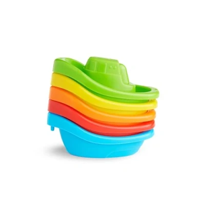 Abbildung von Munchkin Fleet of 5 Boats Bath Toy Interactive and Fun Toys for Babies Toddlers Easy Grip Baby Essentials Pack