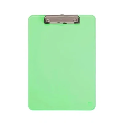 Abbildung von MAUL Klemmbrett A4 MAULneon Schreibbrett aus Kunststoff im DIN Format Clipboard zum Aufhängen moderner Klemmer zur Aufbewahrung von Papier für Büro, Küche und Werkstatt Grün