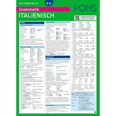 Abbildung von PONS Grammatik Auf einen Blick Italienisch (PONS Blick)