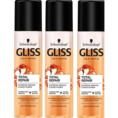 Abbildung von 3er Pack Gliss Kur Anti Klette Spray &quot;TOTAL REPAIR&quot; Express Repair Spülung 200ml