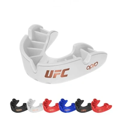 Abbildung von OPRO Bronze Level UFC Erwachsene und Jugendliche Sport Mundschutz mit Etui Einpassvorrichtung, Zahnschutz für UFC, MMA, Boxen, Kampfsport, andere Kontaktsportarten (Weiß, Jugendliche)