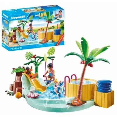 Abbildung von PLAYMOBIL MyLife Promo Pack Kinderbecken mit Whirlpool detailreiches Spielzeug für Kinder ab 4 Jahren 71529