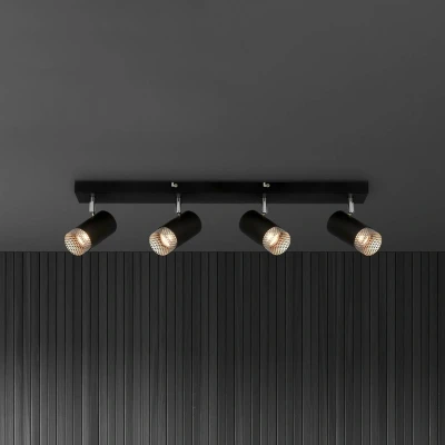 Abbildung von BRILONER Deckenlampe, Deckenleuchte, Lampe, Lampenschirm Gitter, Schwenkbar, Wohnzimmerlampe, Schlafzimmerlampe, Küchenlampe, Schwarz Chrom Matt