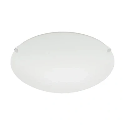 Abbildung von EGLO Deckenlampe Mars, 1 flammige Wandleuchte, Deckenleuchte aus Stahl, Farbe: Weiß, Glas: Weiß satiniert, Fassung: E27