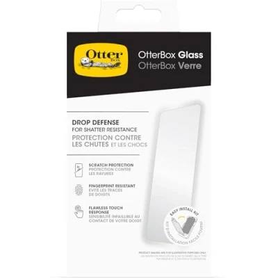 Abbildung von OtterBox Glass Displayschutz für iPhone 16 Plus gehärtetes Glas, Schutz vor Brüchen, Kratzern und Stürzen