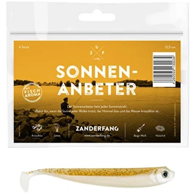 Abbildung von Zanderfang Gummifische Zander Angeln mit Gummifisch Weiss 12,5 cm Kunstköder Raubfisch 4 Stück