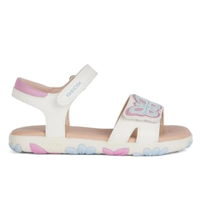 Abbildung von Geox J Haiti Girl Sandal, White/DK PINK, 34 EU