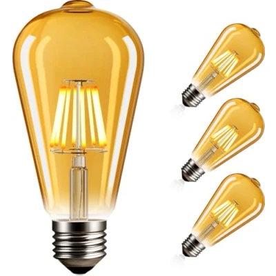 Abbildung von NUODIFAN Edison Vintage Dimmbar Glühbirne, 3Stück 8w LED Lampe 800LM Warmweiß E27 Retro Glühbirne Ideal für Beleuchtung im Haus Café Bar usw