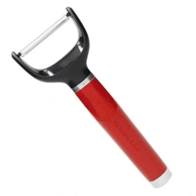 Abbildung von KitchenAid Y Schäler, Edelstahlschäler mit beweglicher Klinge für Früchte und Gemüse Empire Rot