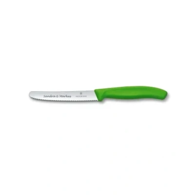 Abbildung von Victorinox, 6.7832, Swiss Classic, Tomaten und Tafelmesser, Extra scharfe Klinge, mit Wellenschliff, robuster Kunststoff Griff, Blau, Made in Switzerland, Spülmaschinengeeignet