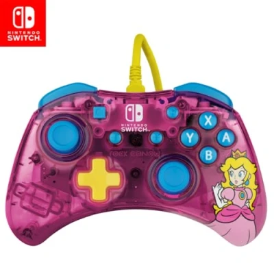 Abbildung von PDP Rock Candy verkabelt Gaming Switch Pro Controller Official License Nintendo OLED / Lite Compatible Compact, Durable Travel Peach