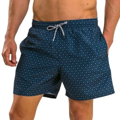 Abbildung von RIPT Performance Herren Essentials Quick Dry UV 50 Sonnenschutz Badehose Badeshorts, Luftwaffe Blau Diamant Druck, L