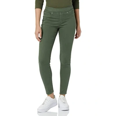 Abbildung von Amazon Essentials Damen Pull On Stretch Jeggings mit mittelhohem Bund (in Übergrößen erhältlich), Dunkelgrün, 40 Lang