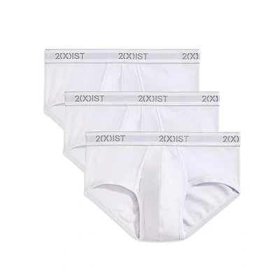 Abbildung von 2(x)ist)IST Essential Cotton Contour Pouch Slip für Herren, 3er Pack (3er Pack), reinweß, L
