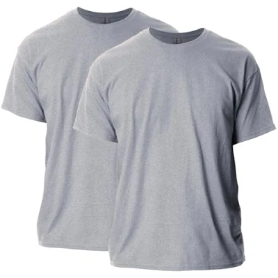 Abbildung von Gildan Unisex Erwachsene Ultra Cotton, Style G2000, Multipack T Shirt, Sport Grey (2er Pack), XXL