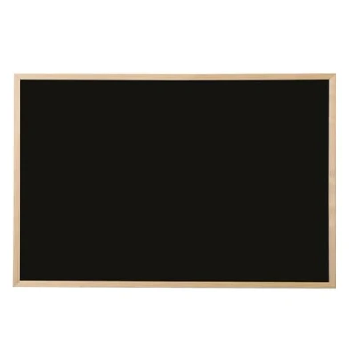 Abbildung von Bi Office Einfache Kreidetafel, Schwarz, mit Rahmen aus Kiefer 40x30 cm Schwarz