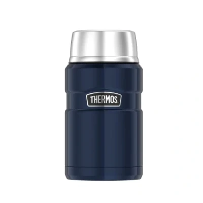 Abbildung von Thermos STAINLESS KING FOOD JAR 0,71l, midnight blue, Thermosbehälter aus Edelstahl, 14h heiß / 24h kalt, absolut dicht für Suppe, Müsli, Eintopf, Thermobehälter Essen groß, spülmaschinenfest