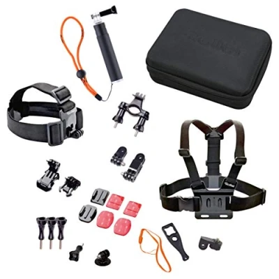 Abbildung von Rollei 21639 Actioncam Zubehör Set Outdoor 23 teiliges Set, ideal zum Klettern,,Wandern und andere Aktivitäten Für Actioncams GoPro